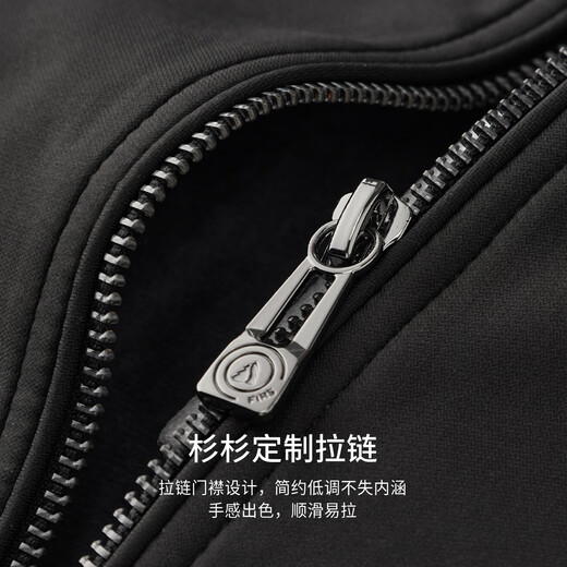 Shanshan velvet thickened jacket men's autumn and winter style windproof anti-wrinkle smooth stand collar executive business jacket