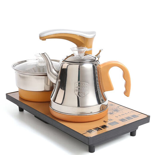 Jiezao fully automatic water supply electric kettle household self-priming water pumping tea set smart electromagnetic tea stove for cooking 1L bottom black bottom water supply