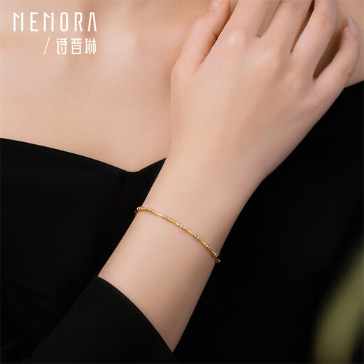 Shipulin 18K Gold Bracelet Bamboo K Gold Color Gold Bracelet as Birthday Gift for Girlfriend Pricing