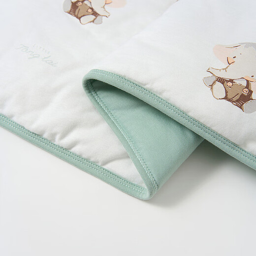 Tongtai (TONGTAI) baby blanket pure cotton quilted newborn plus blanket baby full month blanket newborn thick blanket green - lace (thick autumn and winter 0-15 C) 100x100cm