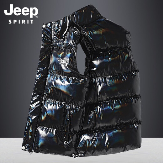 JEEP SPIRIT马甲男棉衣马甲男秋冬坎肩休闲加厚保暖背心男士棉服户外防风外套 683蓝色 XXXL