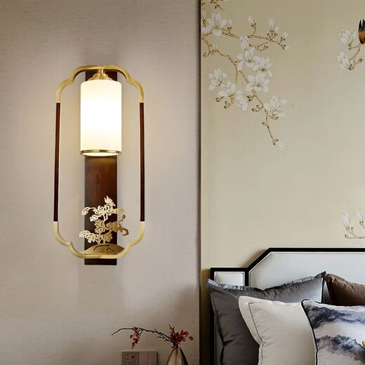 Yaotian Modern New Chinese Style Wall Lamp Full Spectrum Black Walnut Jade Lamp Living Room Rechargeable Wiring-Free Model 1002/600