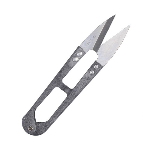 Zhang Xiaoquan Kleine Schere, Schneiderschere, 12 Stück, U-förmiger Fadenschneidekopf, industrielle Spezial-Federschere, Mini-Garnschere, Bekleidungsschere, rosa/graues zufälliges Haar