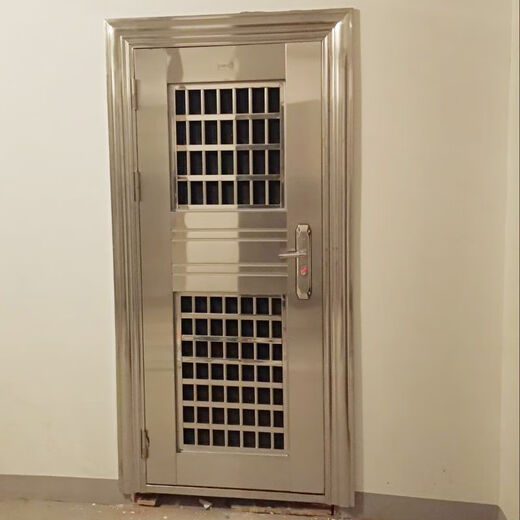 Qinkai изготовленная по индивидуальному заказу полустеклянная полноволновая защитная дверь из нержавеющей стали, дверь из нержавеющей стали 304, вход из белой стали, одна дверь, вентиляционная дверь, утолщенная дверь 860 * 2050, 304 утолщенная