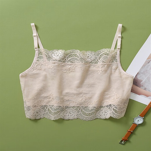 Silk suspender tube top underwear for women in summer, anti-exposure bottoming, beautiful back, lace, chest wrap, small vest, thin style