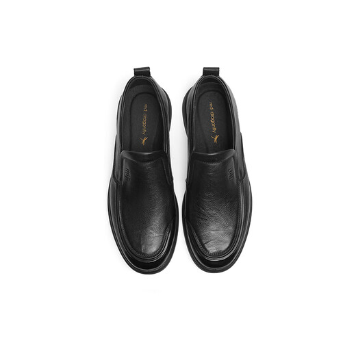 
Red Dragonfly Left Month Leather Shoes 25 Spring Soft Side Shoes Business Casual Shoes Cowhide Men's Shoes WTA15051 Black 39