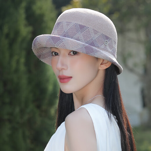香雪羽秀太阳帽子女薄款夏季2025新款赫本风时尚礼帽百搭出游遮阳帽女防晒 米色 56-58cm