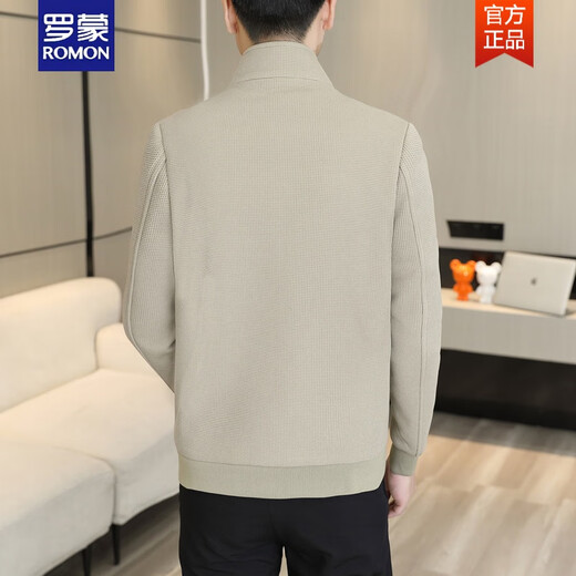 Romon (Romon) Frühlings- und Herbst -Standkragen Jacke Herren 2025 Frühling und Herbst koreanischer Stil Casual Jacket Pullover sexy Männer vielseitige Kleidung grau 695 m