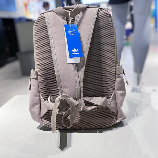阿迪达斯 （adidas）男包女包春季新款运动休闲学生书包旅游出行双肩背包 HL6665粉棕 NS