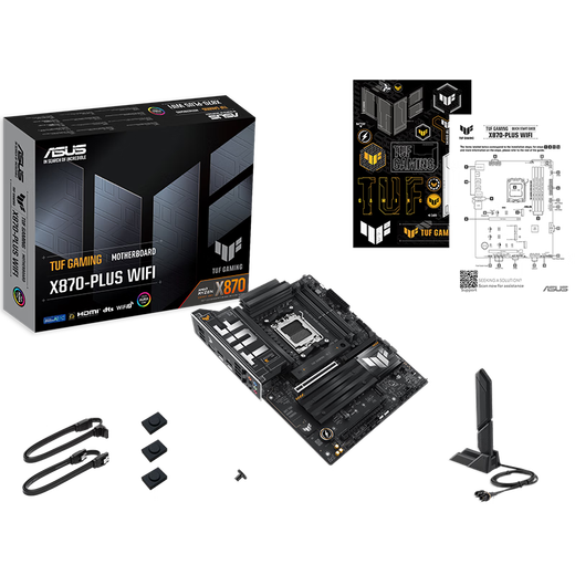 华硕TUF GAMING X870-PLUS WIFI主板 支持 CPU 9900X/9950X (AMD X870/socket AM5) 【特工WiFi】X870-PLUS