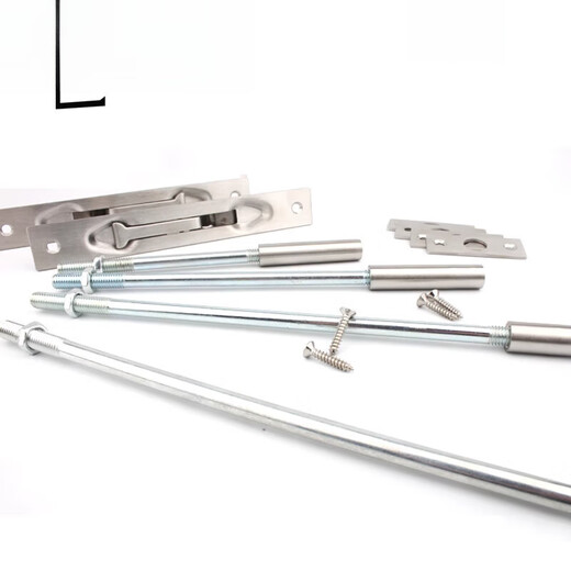 SMVP304 stainless steel anti-theft double door concealed latch wooden door heaven and earth latch lock channel fire door latch 12 inches 15 pcs