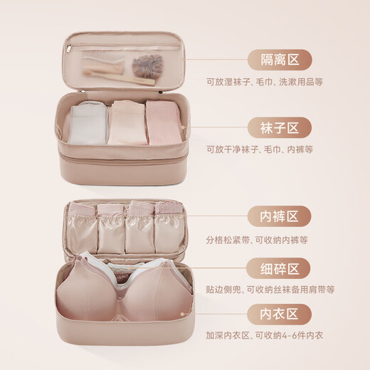 EACHY underwear storage bag, travel underwear storage bag, underwear storage bag, underwear storage bag, portable business trip artifact - clear sky blue