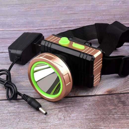 珍净缘 头灯led强光远射可充电锂电池户外夜骑钓鱼头戴式矿灯高亮头灯 白光锂电池+两档调光充电2000k