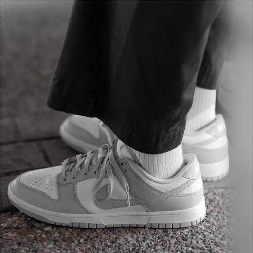 
Nike men's shoes 2025 summer new DUNK LOW sports shoes retro board shoes rubber sole low top light casual shoes white mist gray DD1391-103 45