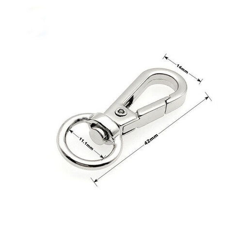 Runhua Nian bag accessories hook buckle leather goods dog buckle bag button bag buckle hook buckle bag chain hanging lobster buckle hardware metal hook round head puppy buckle (silver) 1