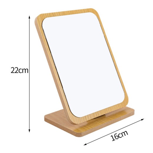 Ou Runzhe bathroom cylindrical mirror makeup mirror bedroom high-definition double-sided dressing mirror makeup mirror vertical mirror rectangular wooden mirror