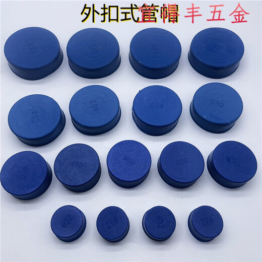 Han Chang PE blue plastic pipe cap steel pipe protective cap cover round internal thread pipe cap steel bar protective sleeve PE 12-13.7 (200 pieces)
