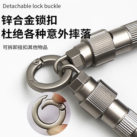 玄佑手机挂绳手腕链充电线二合一苹果16快充数据线防丢夹片挂件可拆卸数据线手腕绳防盗吊绳多功能挂饰 0.3米手链款C-L