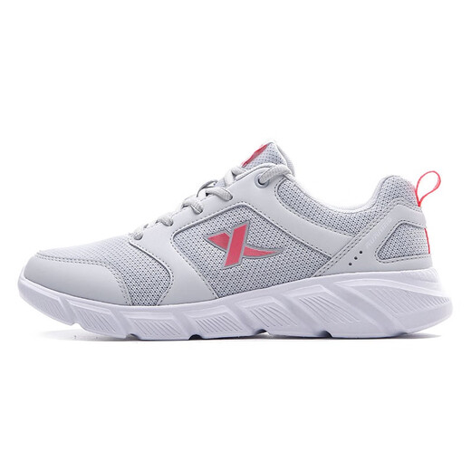 
XTEP (XTEP) [Mesh Women's Running Shoes Collection] Women's Shoes Sports Shoes Fashion Spring and Summer Breathable Shoes Absorbing Fitness Casual Shoes for Women Light Gray Red 7001 35