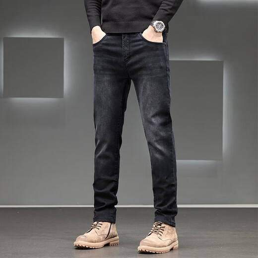 Jeep Spirit Jeans Herren Frühling und Herbst Neue gerade elastische elastische Slim-Pass