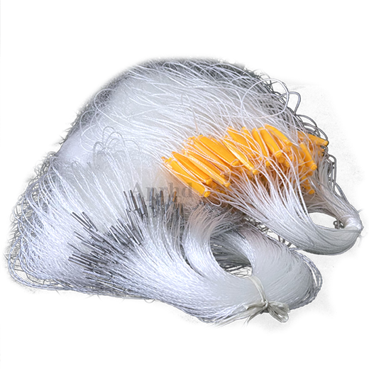 APRHD fish net wire mesh fishing net three layers sinking net single layer floating net hanging fish white strip net silver carp crucian carp net weighted 1 finger three layers 1.5 meters high 4 fingers 100 meters (weighted sinking net)