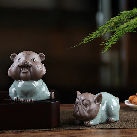 Zhuxuan's creative zodiac tea pet can raise tea art personality, cute ceramic tea pet ornaments, a complete set of ceramic zodiac animals, ceramic zodiac new style-sheep