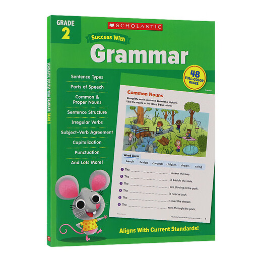 美国学乐成功系列语法一二三四五年级 英文原版 Scholastic Success with Grammar Grade 12345 儿童小学生英语教学教辅书学校推荐 语法练习册二年级
