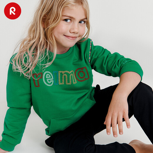 Reima Men, femmes et enfants Big Children's Sweat-shirt Automne et hiver nouvelles lettres sportives décontractées Pullover Cotton Top Pink 3030 110cm