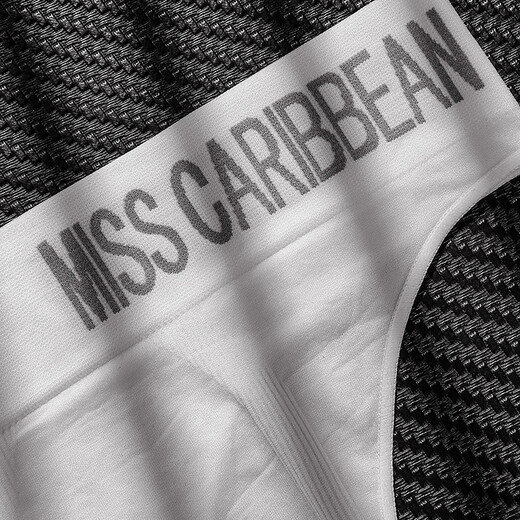 T-string men's sexy underwear one-piece sexy seamless breathable U convex bag pure cotton t-pants mid-high waist white M