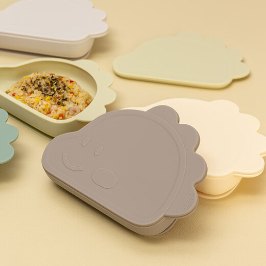 MODUI BOLS DE COUDRS supplémentaires Dinosaur Bowl Baby Tup Bol Bol avec un bol de riz en silicone de couvercle