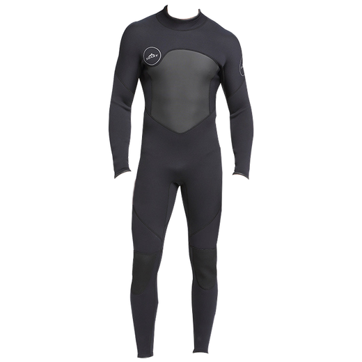 SBART 3MM thickened men's and women's warm winter swimming suit wetsuit floating long-sleeved one-piece jellyfish suit deep diving hunting and fishing suit 1070 men's black 3MM thick XL