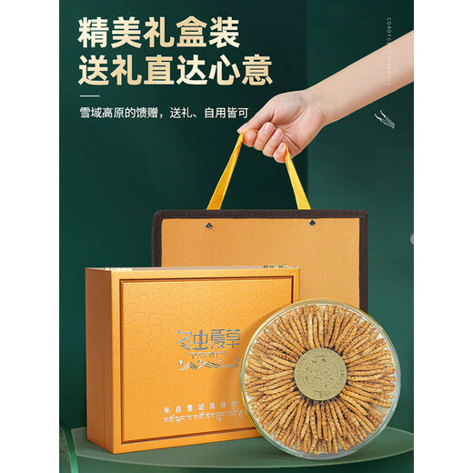 
Juhetai First Cordyceps gift box New Year's goods for holiday gifts for family members, elders, and elderly health nourishing nutritional supplements Xiangyun style - 5 sticks/gram [20 grams pack 100 sticks]