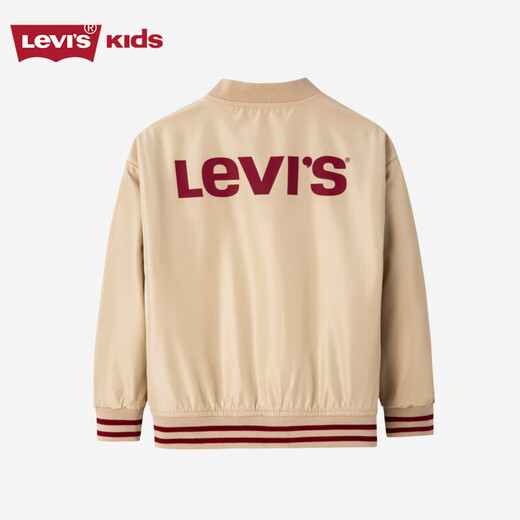 LEVI S Children's Jacket Autumn Reversible Windproof Baseball Jacket for Boys and Girls Herbal Red