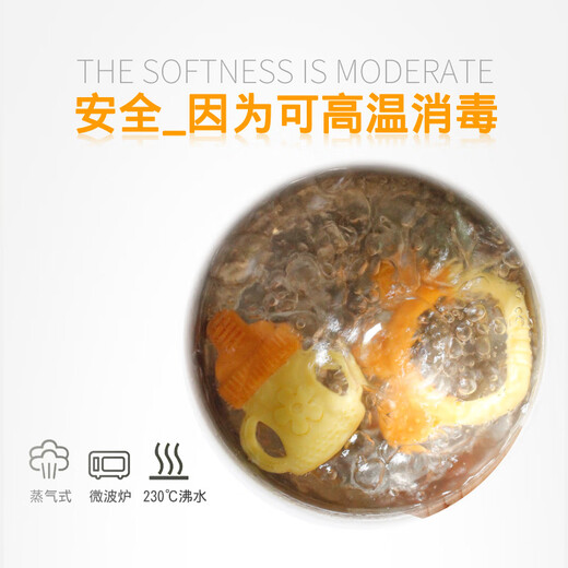 OPEN baby teether, baby soothing chewing fun, silicone toy chewing glue, boiled anti-biting hand artifact, ice cream teether, 1 pack