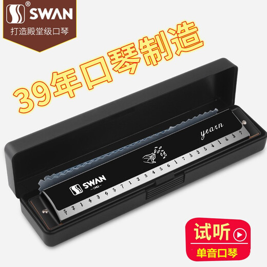 KORG teacher brand 24 hole C major monophonic harmonica for beginners in primary and secondary school students practice harmonica instruments 24 holes monophonic bright silver beginner model + self