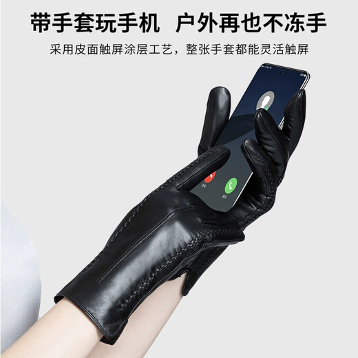 Colorful genuine leather gloves for women in autumn and winter, warm plus velvet sheepskin gloves for women, cycling, driving, motorcycles, leisure gifts for girlfriends