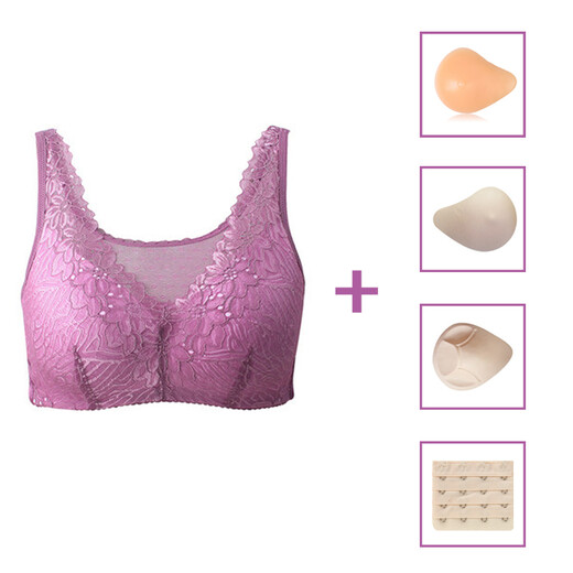 
Angdiedi special postoperative breast bra two-in-one silicone fake breasts fake breasts underwear without steel ring bra skin color left 85B