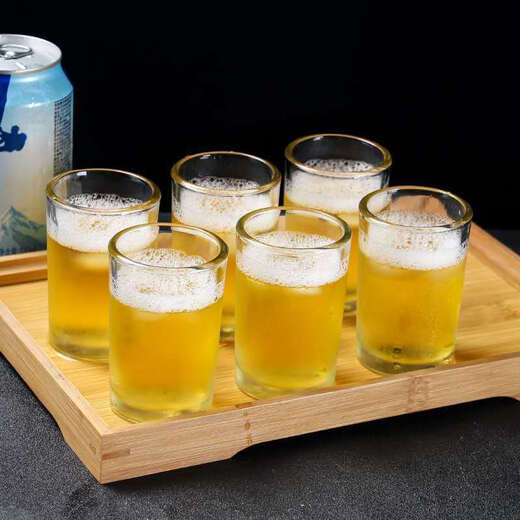 One liang white wine glass set household small one sip small wine glass two liang half tempered cup beer cup water cup 2.5 liang 125 tempered cup thickened 10 pieces