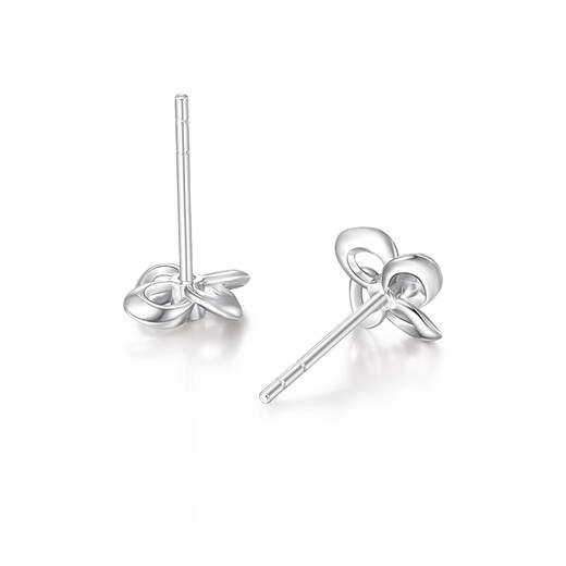 Mengjinyuan platinum earrings PT950 platinum four-leaf clover earrings hollow earrings birthday gift for women about 1.55g