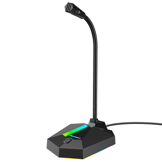 Newman ZM01P computer microphone, USB gaming desktop noise reduction microphone, computer desktop notebook, e-sports colorful RGB lighting effect, live voice recording condenser microphone