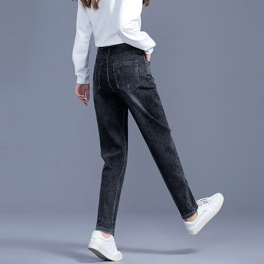 Zhang Fanyu 200jin [Jin ist 0,5 kg] Hosen für Arbeit und Arbeit für Frauen im Herbst und Winter Mode Harem Jeans für Frauen 2022 New Lou Lose und Delicate 9905 Blue Single Hosen 26 _ Code schlägt 80-90jin vor [Jin gleich 0,5 kg]