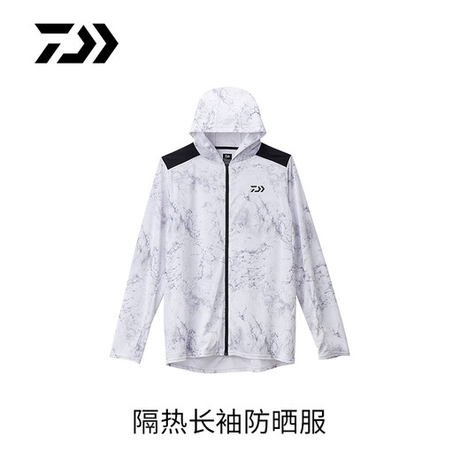 达亿瓦亚洲版防晒衫钓鱼服连帽衫长袖男清凉舒适透气防晒衣垂钓防晒服 DE-6221黑波浪 XL