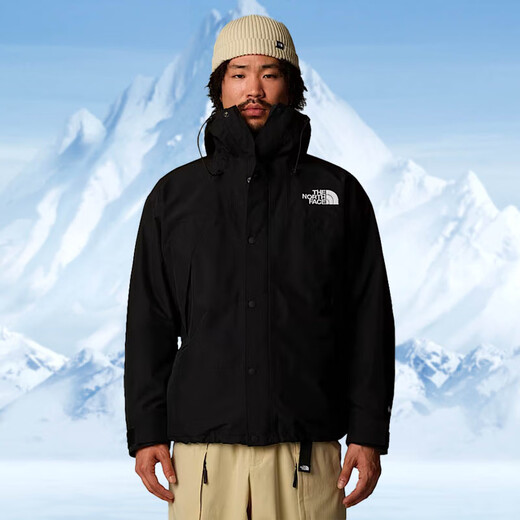 North Face American version men's Mountain high-end hard shell jacket GTX waterproof breathable autumn and winter outdoor windproof warm jacket 4HF-Black L