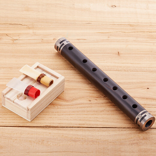 京韵乌木管子乐器演奏催泪管初学者吹奏乐器管子 G A E C 降B D调 降B调【塑料哨1个＋芦苇哨】＋8