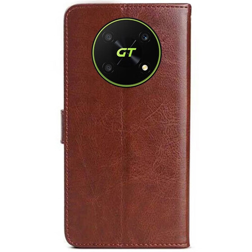 居小智适用荣耀X40GT手机壳翻盖式皮套ADT-AN00钱包插卡外壳全包防摔软内壳磁扣保护套男女款 荣耀X40GT【棕色】