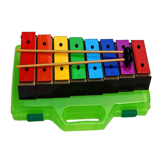 Jingyun Orff eight-tone harp small carillon music teaching aids percussion instrument children's colorful 8-tone sound brick aluminum plate sound block