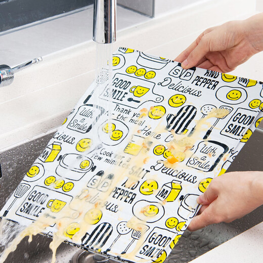 Wenting oil-proof baffle for cooking, anti-splash, foldable oil baffle, high temperature resistance, aluminum foil baffle, easy to clean, creative oil barrier, smiley face