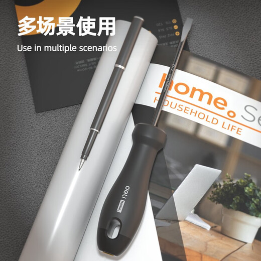 
Deli (deli) single-shaped screwdriver head strong magnetic non-slip driver screwdriver household multi-function plum screwdriver flat-mouth screwdriver 5x100mm single-shaped screwdriver HT1105