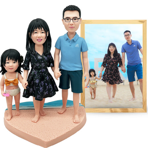 The successor of Tao’s creative wedding ornaments clay figure live doll wedding gifts for newlyweds and friends to celebrate the anniversary of engagement 22 cm single person (can be customized 15~26 cm)