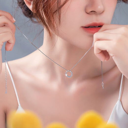 Fakou Necklace Women's Small Fresh Silver Pendant Brilliant Galaxy Clavicle Chain Birthday Gift for Girlfriend and Wife Brilliant Galaxy 11 stars represent single-minded love